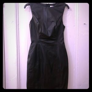 Susana Monaco Faux Leather Sheath Dress